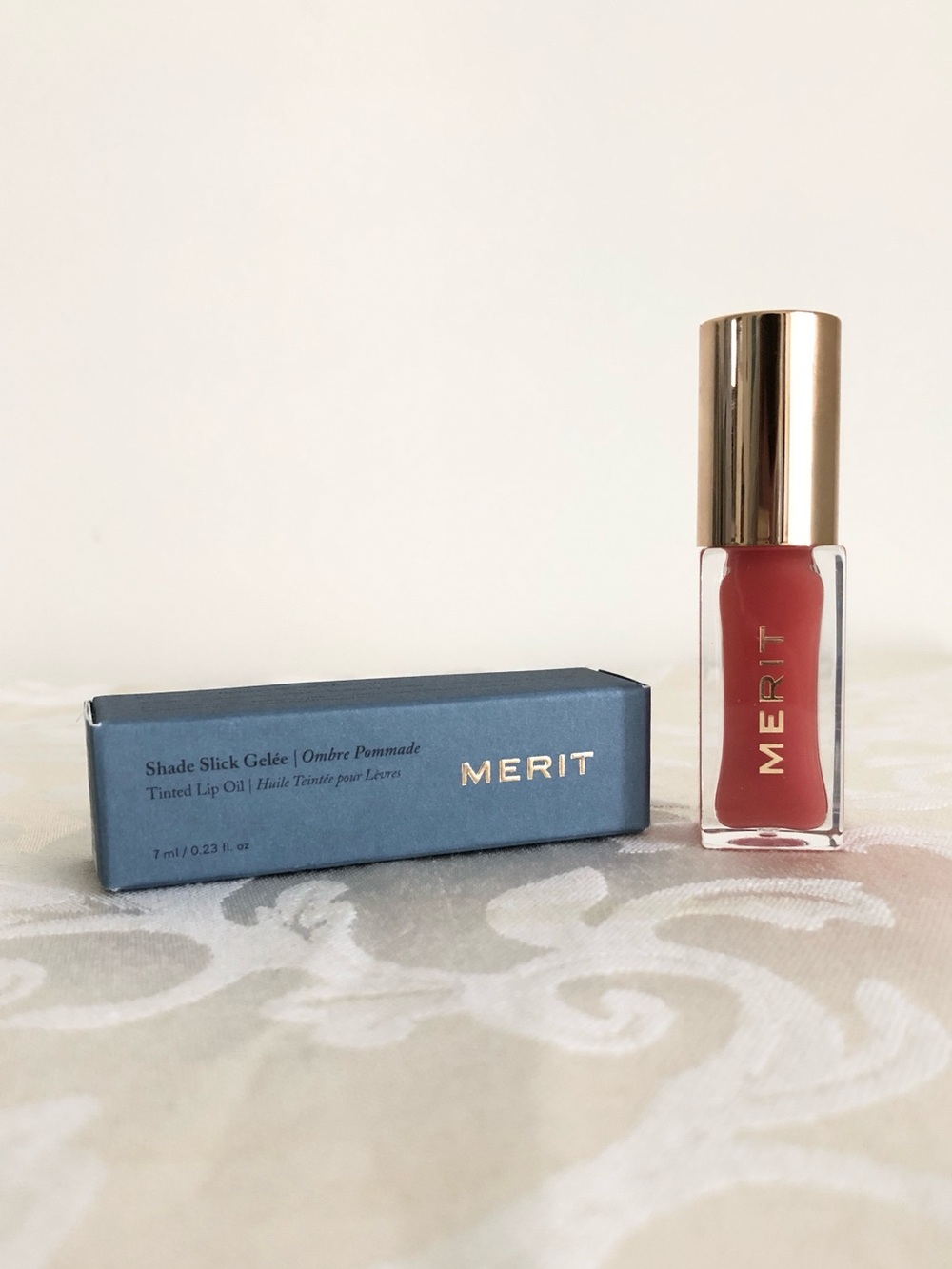 NIB Merit Shade Slick Geleé Tinted Lip Oil in Jeté Full Size (7 ml/0.23 oz)
